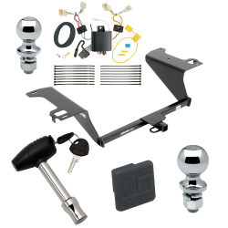 Trailer Tow Hitch For 18-19 Hyundai Sonata All Styles Deluxe Package Wiring 2" and 1-7/8" Ball and Lock