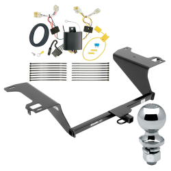 Trailer Tow Hitch For 18-19 Hyundai Sonata All Styles Complete Package w/ Wiring Draw Bar and 2" Ball