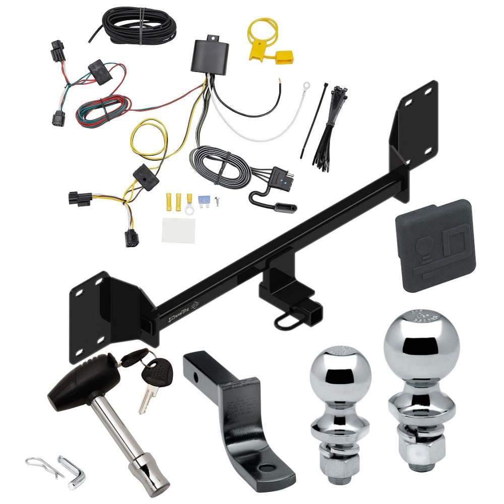 Custom Fit Trailer Hitch Draw-Bar w/ Pin/Clip Wiring Harness (Plug & Play)1-7/8" and 2" Chrome Ball Security Lock Pin Rubber Hitch Plug Cover Installation Hardware Installation Instructions 249720 118776 63820 63810 580407 2211 Draw-Tite Tr Trailer Tow Hitch For 18-22 Honda Accord Deluxe Package Wiring 2" and 1-7/8" Ball and Lock