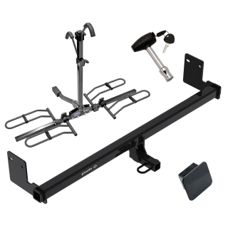 Trailer Tow Hitch For 18 23 Hyundai Kona Platform Style 2 Bike Rack w Hitch Lock and Cover