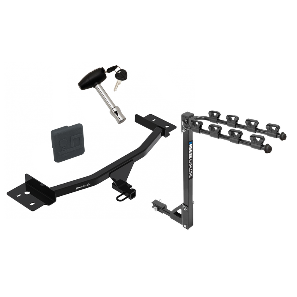 Custom Fit Trailer Hitch3 Bike Carrier Security Lock Pin Rubber Hitch Plug Cover Installation Hardware Installation Instructions 24989 1393100G 580407 2211 Draw-Tite Trailer Tow Hitch 4 Bike Rack 19-21 Volkswagen Arteon tilt away adult or child arms fol Trailer Tow Hitch w/ 4 Bike Rack For 19-21 Volkswagen Arteon tilt away adult or child arms fold down carrier w/ Lock and Cover