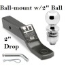 Class 3 Ball-mount Combo w/ 2" Drop and 2" Trailer Hitch Ball fits 2" Receiver Class 3 Ball-mount Combo w/ 2" Drop and 2" Trailer Hitch Ball fits 2" Receiver