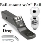 Class 3 Ball-mount Combo w/ 2" Drop and 2" Trailer Hitch Ball fits 2" Receiver Class 3 Ball-mount Combo w/ 2" Drop and 2" Trailer Hitch Ball fits 2" Receiver