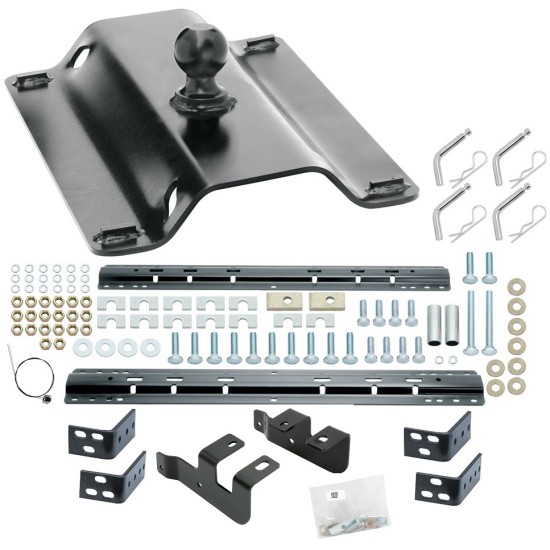 25,000 lb Gooseneck PlateBase Rail Kit Rail Brakets and Hardware 4 Pins and 4 Clips Required Adapter kit part 58522 49080 30035 58522 Reese Reese 25K Gooseneck Trailer Hitch Rails 14-22 RAM 2500 Base Rail Kit Brackets and Hardware Heavy Duty 14 15 16 17 Reese 25K Gooseneck Trailer Hitch w/ Rails For 14-24 RAM 2500 Base Rail Kit Brackets and Hardware Heavy Duty