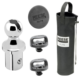 30137 Reese Elite Series Gooseneck Trailer Hitch Head Accessory Kit Gooseneck Trailer Hitch Ball Storage Bag Safety Chains Hole Cover Reese Elite Pop-In Trailer Hitch Ball for Ford Super Duty and Nissan Titan XD Under-Bed Gooseneck Hitches
