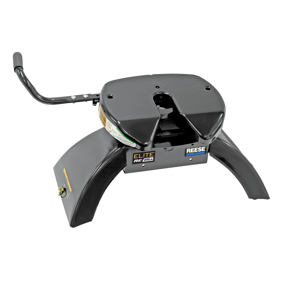 Reese Elite Rails 26.5K 5th Wheel Hitch for 10-12  Dodge Ram 2500 3500 with 7-Way Wiring Lube Plate Installation Kit Under-Bed Fifth Wheel Trailer Hitch