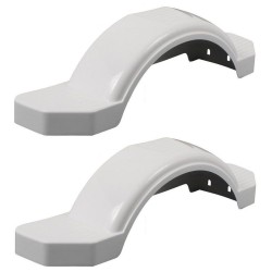 Set of 2 White Fulton Single Axle Trailer Fenders 12" Wheels Triple Step 33-1/2" Long Boat Utility Sale Replacement Set of 2 White Fulton Single Axle Trailer Fenders 12" Wheels Triple Step 33-1/2" Long Boat Utility Sale Replacement