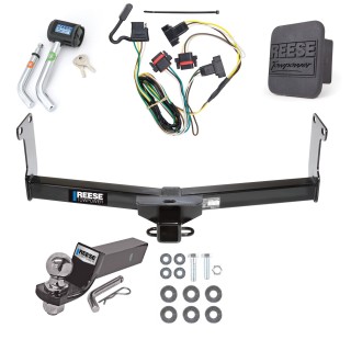 Custom Fit Trailer Hitch Wiring Harness (Plug & Play) 2" Drop Ball-Mount w/ Pin/Clip 2" Chrome Ball Security Lock Pin Rubber Hitch Plug Cover Installation Hardware Installation Instructions 33092 74187 21536 7054430 7000600 Reese Trailer To Reese Trailer Tow Hitch For 05-11 Dodge Dakota RAM Mitsubishi Raider Deluxe Package Wiring 2" Ball and Lock