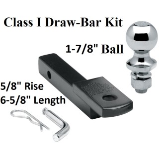 3590 63810 Draw-Tite Class 1 Drawbar kit 1-7/8" Trailer Hitch Ball 5/8" Rise 1-1/4" Receiver Mount Class 1 Drawbar kit w/ 1-7/8" Trailer Hitch Ball 5/8" Rise 1-1/4" Receiver Mount