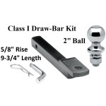 Class 1 Drawbar kit w/ 2" Trailer Hitch Ball 5/8" Rise 1-1/4" Mount Receiver Class 1 Drawbar kit w/ 2" Trailer Hitch Ball 5/8" Rise 1-1/4" Mount Receiver