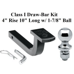 Class 1 Drawbar kit w/ 1-7/8" Trailer Hitch Ball 4" Rise 1-1/4" Receiver Mount Class 1 Drawbar kit w/ 1-7/8" Trailer Hitch Ball 4" Rise 1-1/4" Receiver Mount