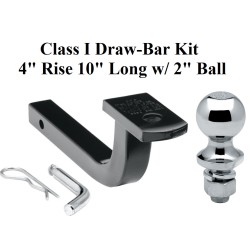 Class 1 Drawbar kit w/ 2" Trailer Hitch Ball 4" Rise 1-1/4" Receiver Mount Class 1 Drawbar kit w/ 2" Trailer Hitch Ball 4" Rise 1-1/4" Receiver Mount