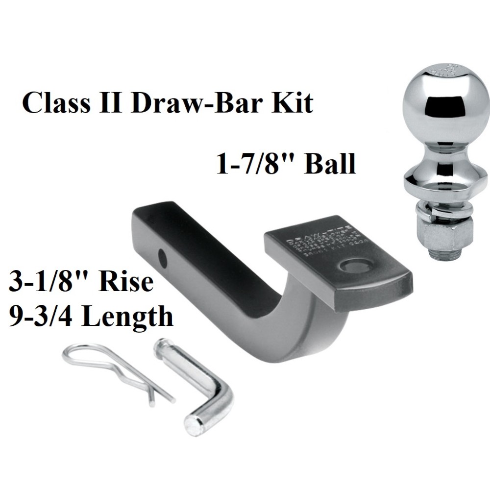 Class 2 Drawbar kit w/ 17/8" Trailer Hitch Ball 31/8"