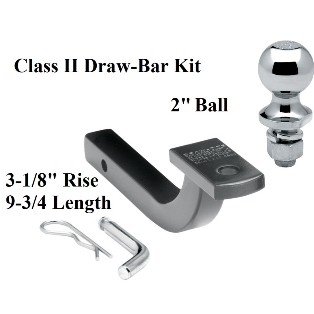 Class 2 Drawbar kit w/ 2" Trailer Hitch Ball 31/8"