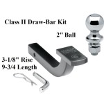 Class 2 Drawbar kit w/ 2" Trailer Hitch Ball 3-1/8" Rise 1-1/4" Receiver Mount Class 2 Drawbar kit w/ 2" Trailer Hitch Ball 3-1/8" Rise 1-1/4" Receiver Mount
