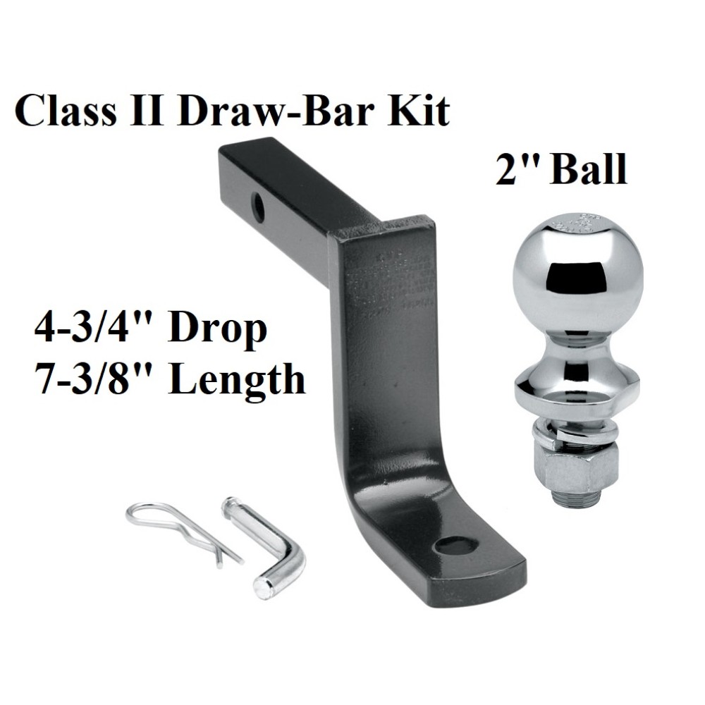 Class 2 Drawbar kit w/ 2" Trailer Hitch Ball 43/4"
