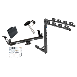 Trailer Tow Hitch w/ 4 Bike Rack For 89-98 Ford Thunderbird Lincoln Mark VIII Mercury Cougar tilt away adult or child arms fold down carrier w/ Lock and Cover Trailer Tow Hitch w/ 4 Bike Rack For 89-98 Ford Thunderbird Lincoln Mark VIII Mercury Cougar tilt away adult or child arms fold down carrier w/ Lock and Cover