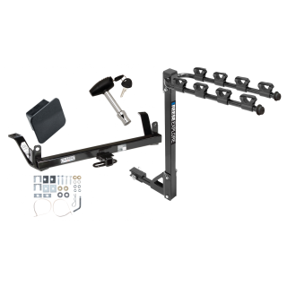 Custom Fit Trailer Hitch 4 Bike Carrier Security Lock Pin  Rubber Hitch Plug Cover Installation Hardware Installation Instructions  36179 1393100G 580407 2211 Draw-Tite Trailer Tow Hitch 4 Bike Rack 89-98 Thunderbird Lincoln Mark VIII Mercury Cougar tilt  Trailer Tow Hitch w/ 4 Bike Rack For 89-98 Ford Thunderbird Lincoln Mark VIII Mercury Cougar tilt away adult or child arms fold down carrier w/ Lock and Cover