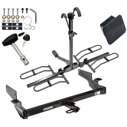 Trailer Tow Hitch For 00-05 Cadillac DeVille 06-11 DTS Platform Style 2 Bike Rack Hitch Lock and Cover