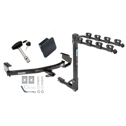 Trailer Tow Hitch w/ 4 Bike Rack For 96-07 Chrysler Dodge Plymouth Town & Country Grand Caravan Voyager tilt away adult or child arms fold down carrier w/ Lock and Cover Trailer Tow Hitch w/ 4 Bike Rack For 96-07 Chrysler Dodge Plymouth Town & Country Grand Caravan Voyager tilt away adult or child arms fold down carrier w/ Lock and Cover