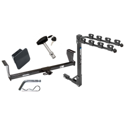 Trailer Tow Hitch w/ 4 Bike Rack For 01-09 Volvo S60 01-07 V70 03-07 XC70 tilt away adult or child arms fold down carrier w/ Lock and Cover Trailer Tow Hitch w/ 4 Bike Rack For 01-09 Volvo S60 01-07 V70 03-07 XC70 tilt away adult or child arms fold down carrier w/ Lock and Cover