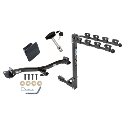 Trailer Tow Hitch w/ 4 Bike Rack For 98-03 Toyota Sienna tilt away adult or child arms fold down carrier w/ Lock and Cover Trailer Tow Hitch w/ 4 Bike Rack For 98-03 Toyota Sienna tilt away adult or child arms fold down carrier w/ Lock and Cover