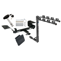 Trailer Tow Hitch w/ 4 Bike Rack For 00-16 Chevy Impala tilt away adult or child arms fold down carrier w/ Lock and Cover Trailer Tow Hitch w/ 4 Bike Rack For 00-16 Chevy Impala tilt away adult or child arms fold down carrier w/ Lock and Cover