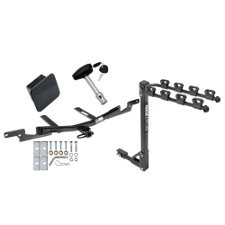 Trailer Tow Hitch w/ 4 Bike Rack For 07-12 Toyota Camry Sedan Lexus ES350 tilt away adult or child arms fold down carrier w/ Lock and Cover Trailer Tow Hitch w/ 4 Bike Rack For 07-12 Toyota Camry Sedan Lexus ES350 tilt away adult or child arms fold down carrier w/ Lock and Cover