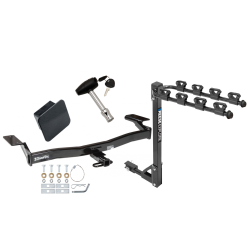 Trailer Tow Hitch w/ 4 Bike Rack For 07-10 Ford Edge Lincoln MKX tilt away adult or child arms fold down carrier w/ Lock and Cover Trailer Tow Hitch w/ 4 Bike Rack For 07-10 Ford Edge Lincoln MKX tilt away adult or child arms fold down carrier w/ Lock and Cover