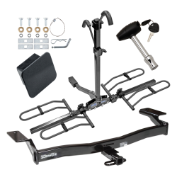 Trailer Tow Hitch For 07-10 Ford Edge Lincoln MKX Platform Style 2 Bike Rack Hitch Lock and Cover Trailer Tow Hitch For 07-10 Ford Edge Lincoln MKX Platform Style 2 Bike Rack Hitch Lock and Cover