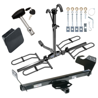 Trailer Tow Hitch For 07-10 Chrysler Sebring Except Convertible 08-10 Dodge Avenger Platform Style 2 Bike Rack Hitch Lock and Cover