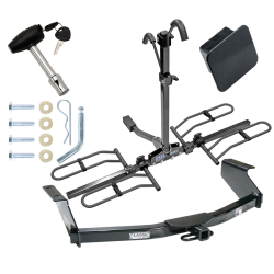 Trailer Tow Hitch For 08-12 Jeep Liberty Platform Style 2 Bike Rack Hitch Lock and Cover Trailer Tow Hitch For 08-12 Jeep Liberty Platform Style 2 Bike Rack Hitch Lock and Cover