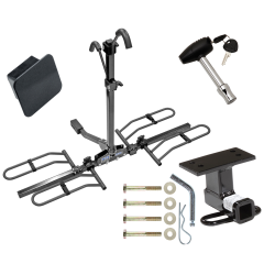 Trailer Tow Hitch For 09-18 Volkswagen Tiguan Class 2 Platform Style 2 Bike Rack Hitch Lock and Cover