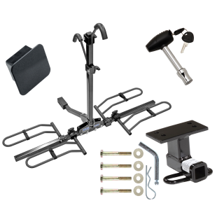 Trailer Tow Hitch For 09-18 Volkswagen Tiguan Class 2 Platform Style 2 Bike Rack Hitch Lock and Cover