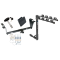 Trailer Tow Hitch w/ 4 Bike Rack For 09-14 Hyundai Genesis 4 Dr Sedan tilt away adult or child arms fold down carrier w/ Lock and Cover