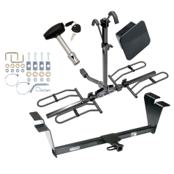 Trailer Tow Hitch For 09-14 Hyundai Genesis 4 Dr Sedan Platform Style 2 Bike Rack Hitch Lock and Cover Trailer Tow Hitch For 09-14 Hyundai Genesis 4 Dr Sedan Platform Style 2 Bike Rack Hitch Lock and Cover