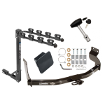 Custom Fit Trailer Hitch 4 Bike Carrier Security Lock Pin Rubber Hitch Plug Cover Installation Hardware Installation Instructions 36501 1393100G 580407 2211 Draw-Tite Trailer Tow Hitch 4 Bike Rack 05-12 Escape Mazda Tribute Mercury Mariner tilt away adu Trailer Tow Hitch w/ 4 Bike Rack For 05-12 Ford Escape Mazda Tribute Mercury Mariner tilt away adult or child arms fold down carrier w/ Lock and Cover