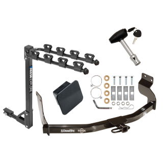 Custom Fit Trailer Hitch 4 Bike Carrier Security Lock Pin Rubber Hitch Plug Cover Installation Hardware Installation Instructions 36501 1393100G 580407 2211 Draw-Tite Trailer Tow Hitch 4 Bike Rack 05-12 Escape Mazda Tribute Mercury Mariner tilt away adu Trailer Tow Hitch w/ 4 Bike Rack For 05-12 Ford Escape Mazda Tribute Mercury Mariner tilt away adult or child arms fold down carrier w/ Lock and Cover