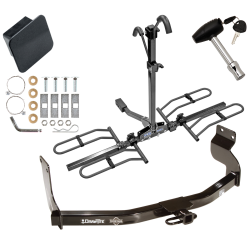 Trailer Tow Hitch For  05-12 Ford Escape Mazda Tribute Mercury Mariner Platform Style 2 Bike Rack Hitch Lock and Cover