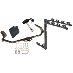 Trailer Tow Hitch w/ 4 Bike Rack For 09-16 Toyota Venza Class 2 tilt away adult or child arms fold down carrier w/ Lock and Cover Trailer Tow Hitch w/ 4 Bike Rack For 09-16 Toyota Venza Class 2 tilt away adult or child arms fold down carrier w/ Lock and Cover