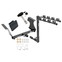 Trailer Tow Hitch w/ 4 Bike Rack For 09-13 Subaru Forester Class 2 tilt away adult or child arms fold down carrier w/ Lock and Cover Trailer Tow Hitch w/ 4 Bike Rack For 09-13 Subaru Forester Class 2 tilt away adult or child arms fold down carrier w/ Lock and Cover