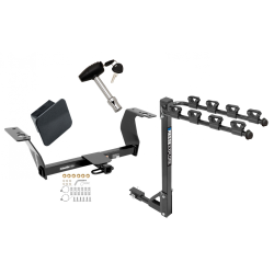 Trailer Tow Hitch w/ 4 Bike Rack For 14-18 Subaru Forester tilt away adult or child arms fold down carrier w/ Lock and Cover Trailer Tow Hitch w/ 4 Bike Rack For 14-18 Subaru Forester tilt away adult or child arms fold down carrier w/ Lock and Cover