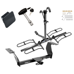 Trailer Tow Hitch For 14-18 Subaru Forester Platform Style 2 Bike Rack Hitch Lock and Cover Trailer Tow Hitch For 14-18 Subaru Forester Platform Style 2 Bike Rack Hitch Lock and Cover