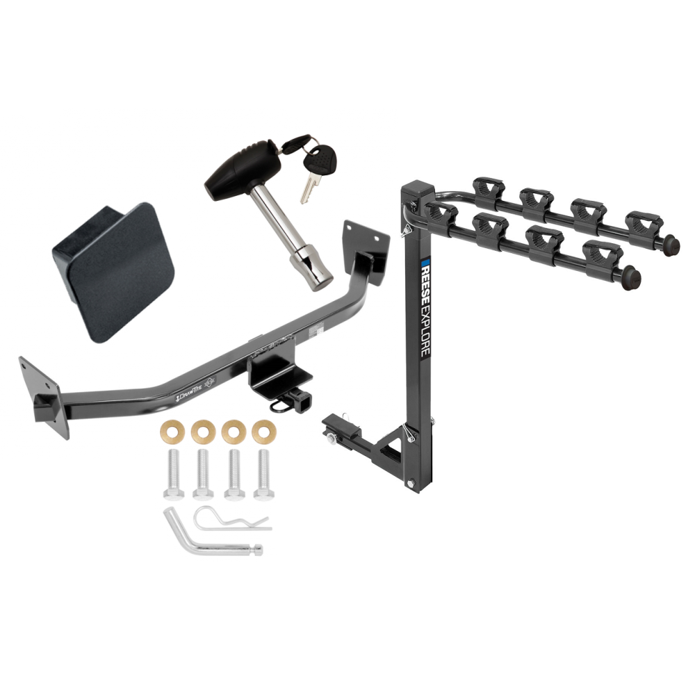 Custom Fit Trailer Hitch 4 Bike Carrier Security Lock Pin Rubber Hitch Plug Cover Installation Hardware Installation Instructions 36525 1393100G 580407 2211 Draw-Tite Trailer Tow Hitch 4 Bike Rack 14-17 KIA Rondo Canada Only tilt away adult or child arm Trailer Tow Hitch w/ 4 Bike Rack For 14-17 KIA Rondo Canada Only tilt away adult or child arms fold down carrier w/ Lock and Cover