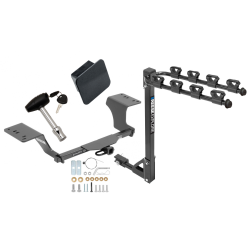 Trailer Tow Hitch w/ 4 Bike Rack For 12-17 Toyota Camry Except Hybrid 13-18 Avalon Class 2 tilt away adult or child arms fold down carrier w/ Lock and Cover Trailer Tow Hitch w/ 4 Bike Rack For 12-17 Toyota Camry Except Hybrid 13-18 Avalon Class 2 tilt away adult or child arms fold down carrier w/ Lock and Cover