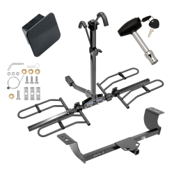 Trailer Tow Hitch For 05-23 Chrysler 300 08-23 Dodge Challenger 06-23 Charger 05-08 Magnum Class 2 Platform Style 2 Bike Rack Hitch Lock and Cover