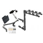 Custom Fit Trailer Hitch 4 Bike Carrier Security Lock Pin Rubber Hitch Plug Cover Installation Hardware Installation Instructions 36586 1393100G 580407 2211 Draw-Tite Trailer Tow Hitch 4 Bike Rack 15-19 Lincoln MKC Class 2 tilt away adult or child arms Trailer Tow Hitch w/ 4 Bike Rack For 15-19 Lincoln MKC Class 2 tilt away adult or child arms fold down carrier w/ Lock and Cover