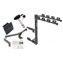 Trailer Tow Hitch w/ 4 Bike Rack For 15-19 Lincoln MKC Class 2 tilt away adult or child arms fold down carrier w/ Lock and Cover Trailer Tow Hitch w/ 4 Bike Rack For 15-19 Lincoln MKC Class 2 tilt away adult or child arms fold down carrier w/ Lock and Cover