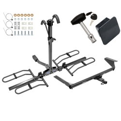 Trailer Tow Hitch For 17-23 Chrysler Pacifica Limited Touring L Plus LX Hybrid 22-23 Grand Caravan 20-23 Voyager Class 2 Platform Style 2 Bike Rack Hitch Lock and Cover Trailer Tow Hitch For 17-23 Chrysler Pacifica Limited Touring L Plus LX Hybrid 22-23 Grand Caravan 20-23 Voyager Class 2 Platform Style 2 Bike Rack Hitch Lock and Cover