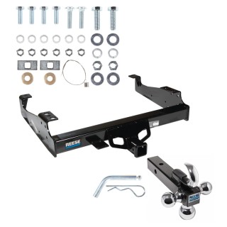 Custom Fit Trailer Hitch Tri-Ball Trailer Hitch Ball Mount w/ Pin/Clip 37088 7031400 63240 Reese Trailer Tow Hitch Receiver 99-23 F-450 F-550 99-00 F-350 Cab Chassis w/34" Wide Frames w/Tri-Ball Triple Ball 1-7/8" 2" 2-5/16" 99 00 01 0 Reese Trailer Tow Hitch Receiver For 99-23 F-450 F-550 99-00 F-350 Cab & Chassis w/34" Wide Frames w/Tri-Ball Triple Ball 1-7/8" 2" 2-5/16"